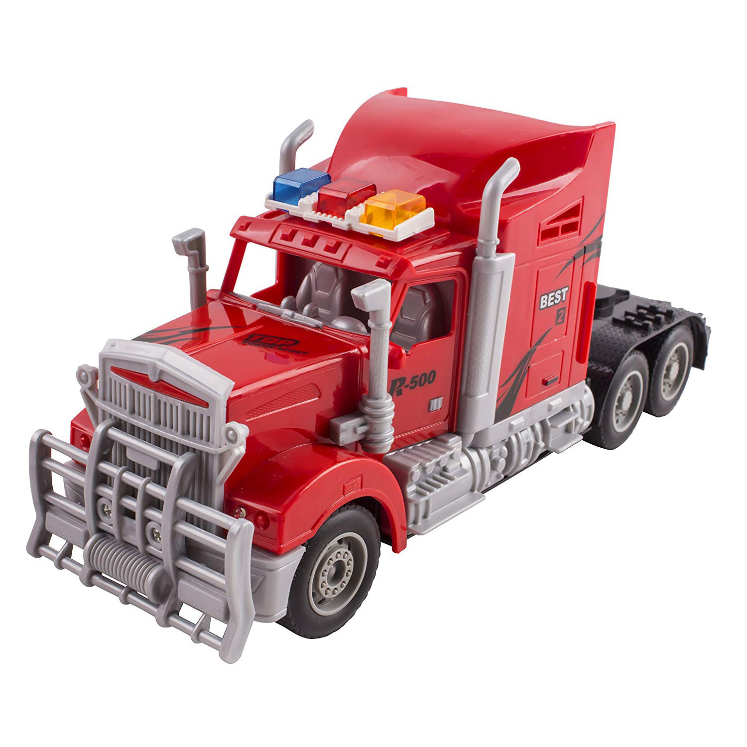 Toy Semi Truck Trailer 23 Electric Hauler Remote Control RC Childrens Transporter Ready To Run Full Cargo Perfect Big Rig For Kids Toys Red 9070-21E